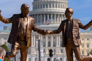 trump - epstein statue agalma